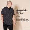 imageAmazon Essentials Mens RegularFit ShortSleeve Print ShirtNavy Peach Pineapple Print