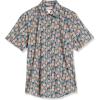 imageAmazon Essentials Mens RegularFit ShortSleeve Print ShirtNavy Peach Pineapple Print