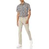 imageAmazon Essentials Mens RegularFit ShortSleeve Print ShirtNavy Peach Pineapple Print