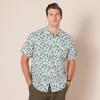 imageAmazon Essentials Mens RegularFit ShortSleeve Print ShirtPastel Green Flamingo