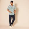 imageAmazon Essentials Mens RegularFit ShortSleeve Print ShirtPastel Green Flamingo