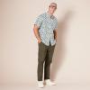 imageAmazon Essentials Mens RegularFit ShortSleeve Print ShirtPastel Green Flamingo
