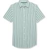 imageAmazon Essentials Mens SlimFit ShortSleeve Poplin ShirtAqua Blue White Vertical Stripe