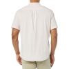 imageAmazon Essentials Mens SlimFit ShortSleeve Poplin ShirtBeige Pink Double Stripe