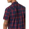 imageAmazon Essentials Mens SlimFit ShortSleeve Poplin ShirtNavy Red Buffalo Plaid