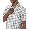 imageAmazon Essentials Mens SlimFit ShortSleeve Poplin ShirtNavy White Plaid