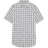 imageAmazon Essentials Mens SlimFit ShortSleeve Poplin ShirtNavy White Plaid