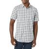 imageAmazon Essentials Mens SlimFit ShortSleeve Poplin ShirtNavy White Plaid