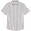 imageAmazon Essentials Mens SlimFit ShortSleeve Poplin ShirtPink Teal Blue Stripe