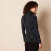 imageAmazon Essentials Womens LongSleeve Turtleneck Available in Plus SizeBlack White Tossed Leaf