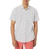 imageAmazon Essentials Mens RegularFit ShortSleeve Print ShirtBlack White Geo Print