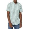 Aqua Blue White Vertical Stripe