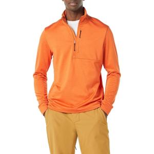 imageAmazon Essentials Mens Performance Ski Midlayer QuarterZipOrange