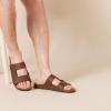 imageAmazon Essentials Mens Adjustable Faux Cork Slide SandalsBrown