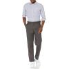imageAmazon Essentials Mens ClassicFit ExpandableWaist FlatFront Dress PantDark Grey