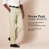 imageAmazon Essentials Mens ClassicFit ExpandableWaist FlatFront Dress PantLight Grey