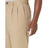 imageAmazon Essentials Mens ClassicFit ExpandableWaist Pleated Dress PantKhaki Brown