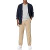imageAmazon Essentials Mens ClassicFit ExpandableWaist Pleated Dress PantKhaki Brown