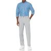 imageAmazon Essentials Mens ClassicFit ExpandableWaist Pleated Dress PantLight Grey