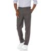 imageAmazon Essentials Mens ClassicFit ExpandableWaist FlatFront Dress PantDark Grey
