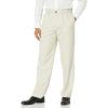 imageAmazon Essentials Mens ClassicFit ExpandableWaist Pleated Dress PantStone