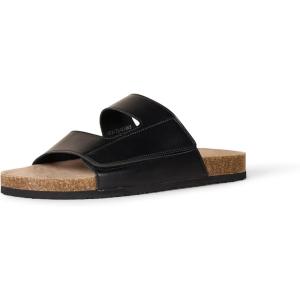 imageAmazon Essentials Mens Adjustable Faux Cork Slide SandalsBlack