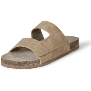 imageAmazon Essentials Mens Adjustable Faux Cork Slide SandalsTan