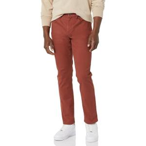imageAmazon Essentials Mens AthleticFit Pants 5Pocket Stretch Twill Work Big ampamp TallRust