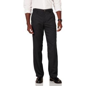 imageAmazon Essentials Mens ClassicFit ExpandableWaist FlatFront Dress PantBlack