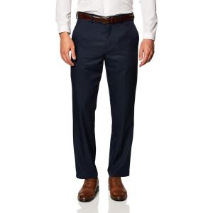 imageAmazon Essentials Mens ClassicFit ExpandableWaist FlatFront Dress PantNavy
