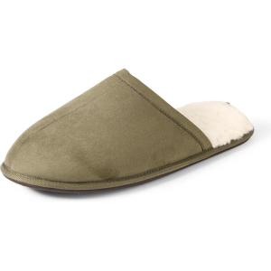 imageAmazon Essentials Mens Cozy SlipperDark Olive Microsuede