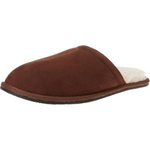 imageAmazon Essentials Mens Cozy SlipperDark Toffee Brown Microsuede