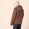 imageAmazon Essentials Mens Anorak Hooded QuarterZip Puffer CoatDeep Brown