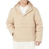 imageAmazon Essentials Mens Anorak Hooded QuarterZip Puffer CoatTan