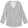imageAmazon Essentials Womens 34 Sleeve Button Popover ShirtMini Leopard