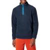 imageAmazon Essentials Mens SnapFront Pullover Polar Fleece JacketNavy