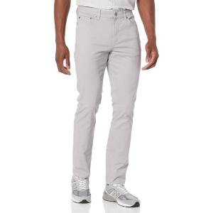 imageAmazon Essentials Mens SlimFit Pants 5Pocket Stretch Twill DesignLight Grey