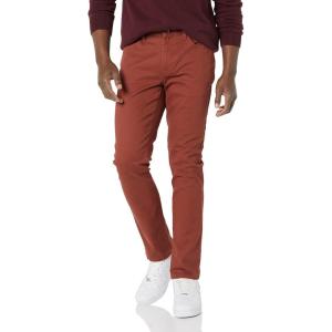 imageAmazon Essentials Mens SlimFit Pants 5Pocket Stretch Twill DesignRust