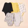 imageAmazon Essentials Disney  Marvel  Star Wars Unisex Babies LongSleeve Bodysuits Pack of 5Winnie the Pooh Oh Bother