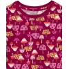 imageAmazon Essentials Girls and Toddlers LongSleeve Knit Thermal TShirt Pack of 3Burgundy MushroomPinkWhite Stripe