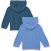 imageAmazon Essentials Unisex Babies Hooded Sweater Pack of 2Dark Teal BlueLight Blue