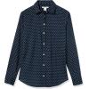 imageAmazon Essentials Womens ClassicFit LongSleeve ButtonDown Poplin ShirtNavy White Dots