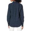 imageAmazon Essentials Womens ClassicFit LongSleeve ButtonDown Poplin ShirtNavy White Dots