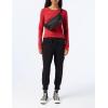 imageAmazon Essentials Womens ClassicFit LongSleeve Crewneck TShirt Available in Plus SizeBurgundy Red Stripe