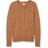 imageAmazon Essentials Womens Lightweight Crewneck Cardigan Sweater Available in Plus SizeCamel Heather