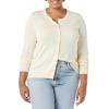 imageAmazon Essentials Womens Lightweight Crewneck Cardigan Sweater Available in Plus SizePale Peach