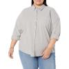 imageAmazon Essentials Womens Long Sleeve Button Down Stretch Oxford Shirt Available in Plus SizeGrey