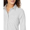 imageAmazon Essentials Womens Long Sleeve Button Down Stretch Oxford Shirt Available in Plus SizeGrey Stripe