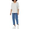 imageAmazon Essentials Womens Nursing TShirtBlack White Thin Stripe