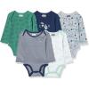 imageAmazon Essentials Disney  Marvel  Star Wars Unisex Babies LongSleeve Bodysuits Pack of 5Star Wars Child
